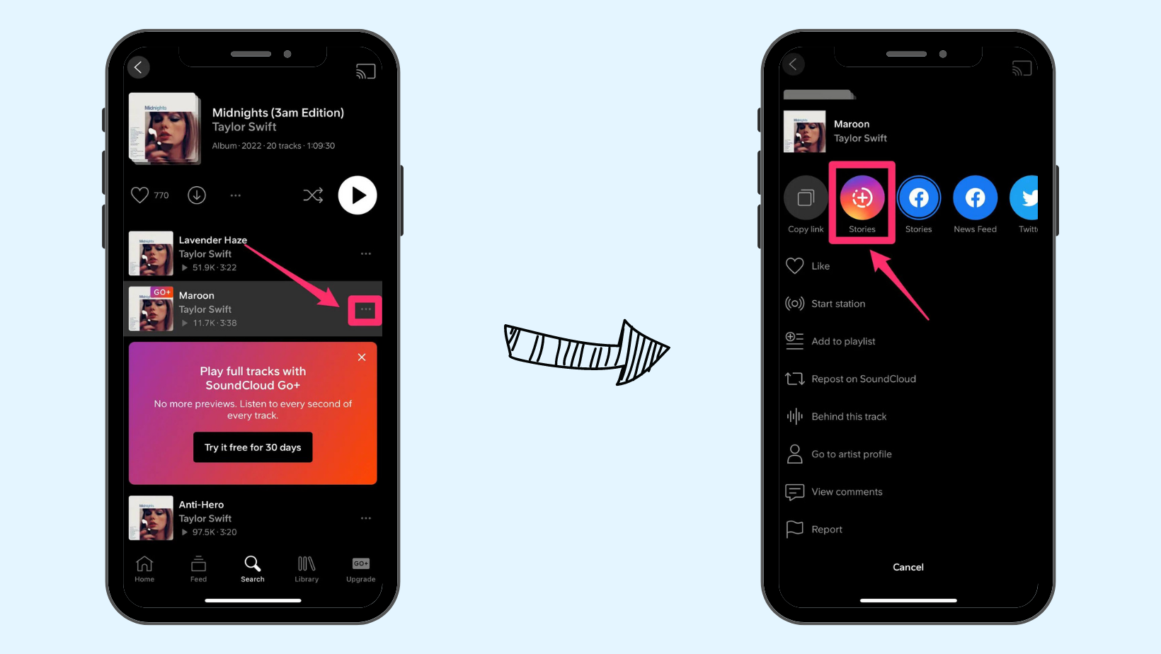 add music to Instagram Story with SoundCloud