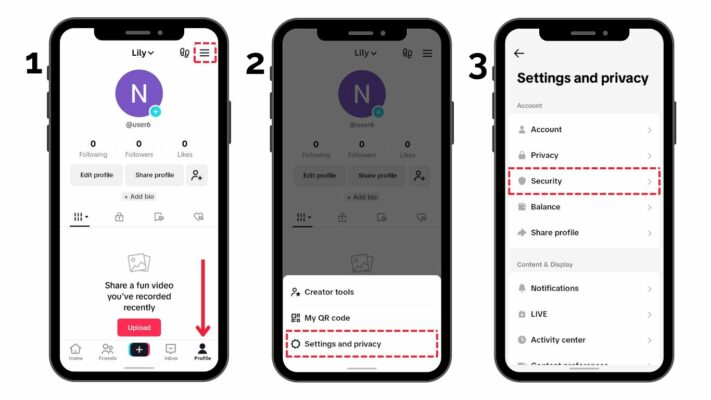 1.TikTok's two-step verification