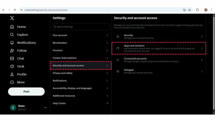 3.Review logged-in sessions