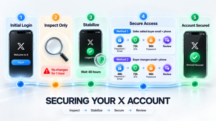 Checklist to secure your X account after purchase